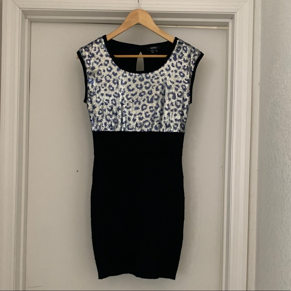 Xoxo midi bandage leopard cheetah dress